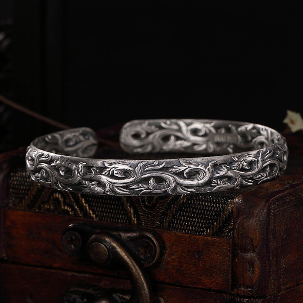 Branches of the Sakura Tree 999 Fine Silver Bracelet