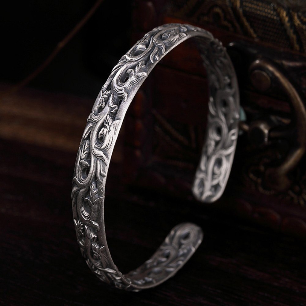 Branches of the Sakura Tree 999 Fine Silver Bracelet