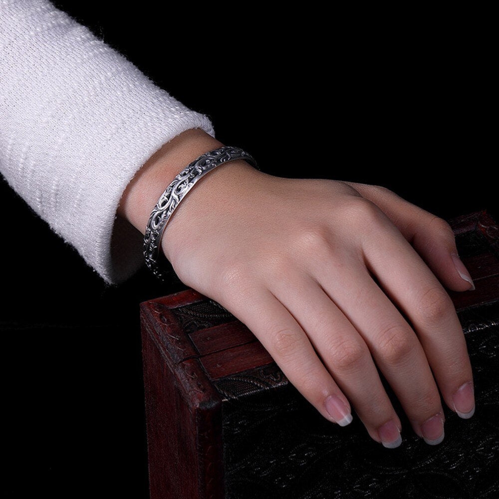 Branches of the Sakura Tree 999 Fine Silver Bracelet