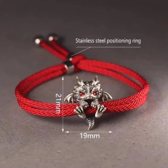 Dragon Copper and Rope Bracelet