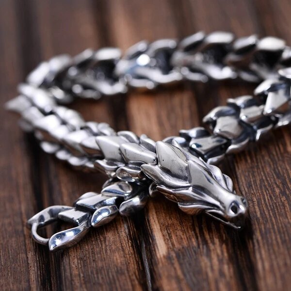 Dragon God Ryujin Handmade 925 Silver Bracelet