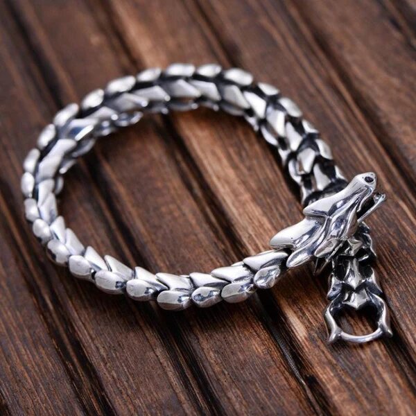 Dragon God Ryujin Handmade 925 Silver Bracelet