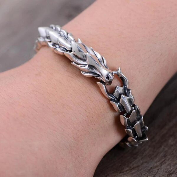 Dragon God Ryujin Handmade 925 Silver Bracelet