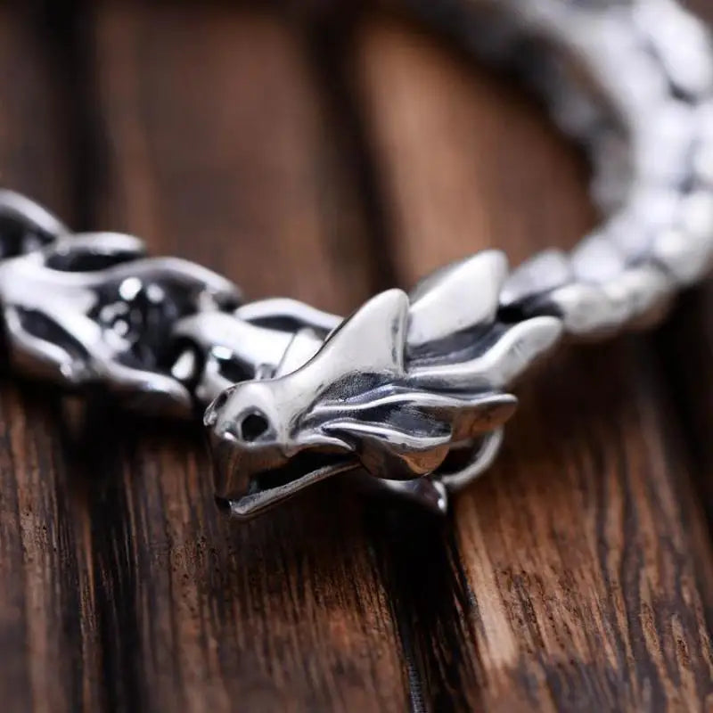 Dragon God Ryujin Handmade 925 Silver BraceletDragon God Ryujin Handmade 925 Silver Bracelet
