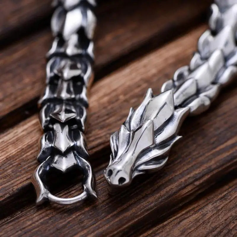 Dragon God Ryujin Handmade 925 Silver Bracelet