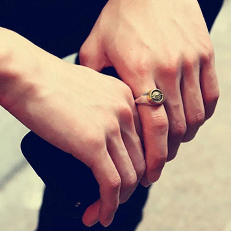 Eye of Amaterasu the Sun Kami 925 Sterling Silver Adjustable Ring