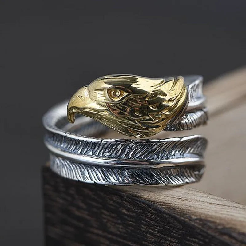 Feather of the Eagle Amenohiwashi-no-kami 925 Sterling Silver Ring