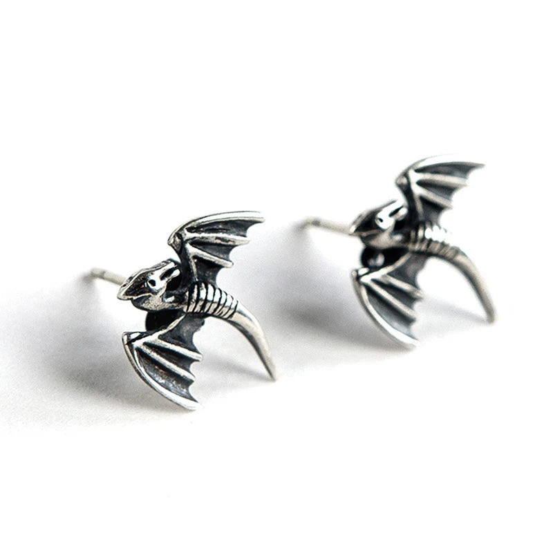 Flying Raiju Dragon 925 Sterling Silver Earrings