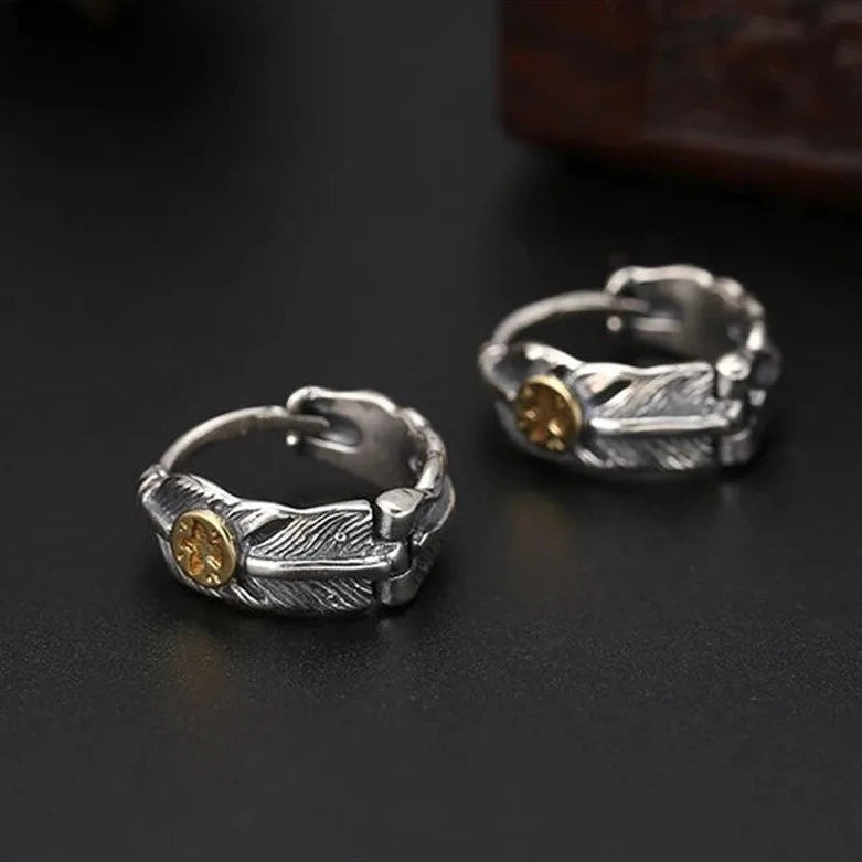 Yatagarasu Crow 925 Sterling Silver Earrings