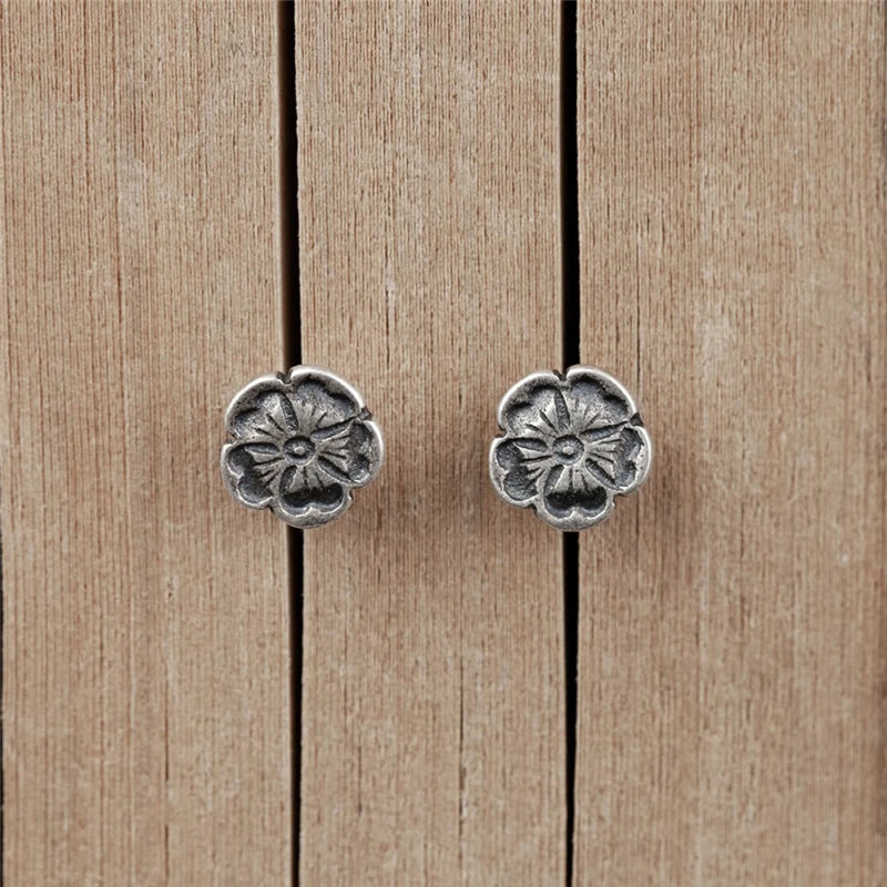 Rose Flower 925 Sterling Silver Stud Earrings