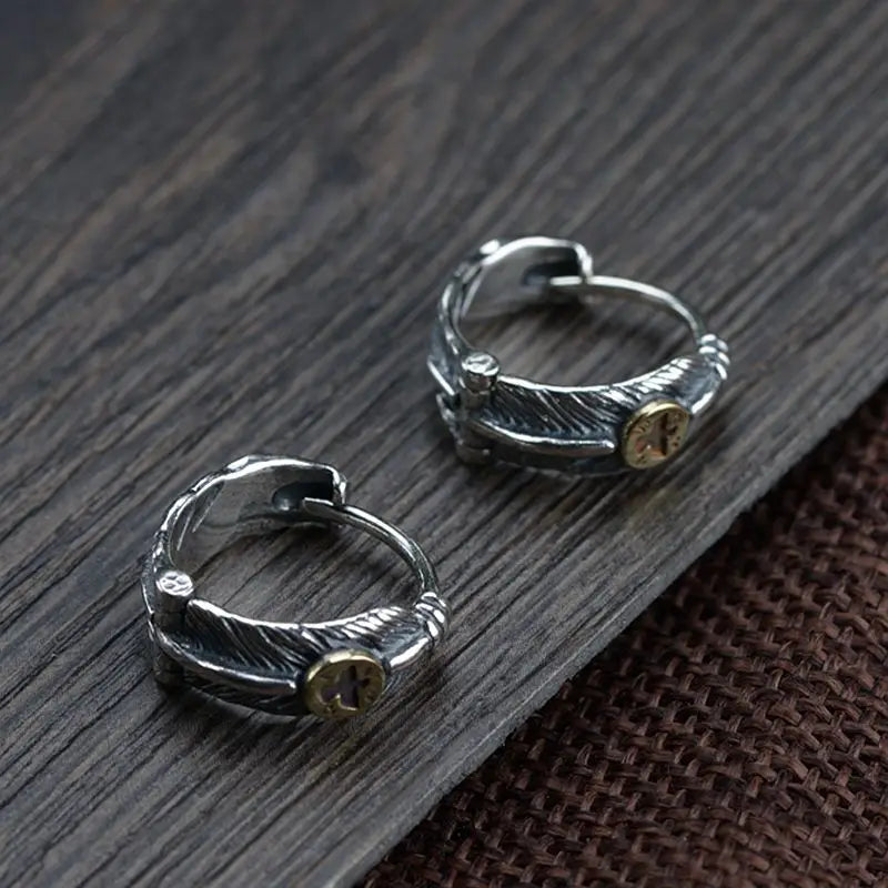 Yatagarasu Crow 925 Sterling Silver Earrings