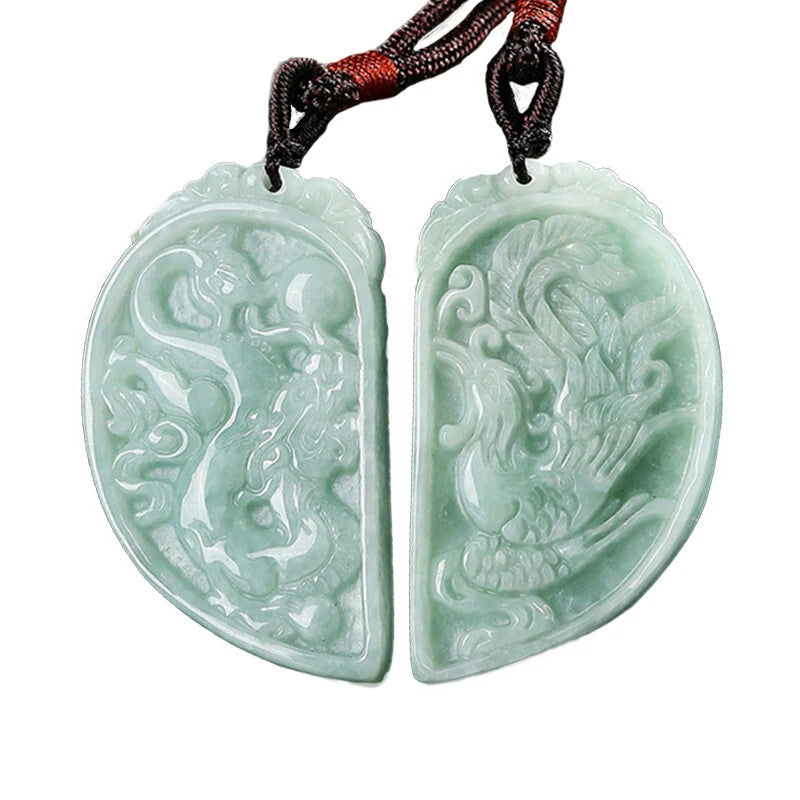 The Dragon and the Phoenix Jade Necklace