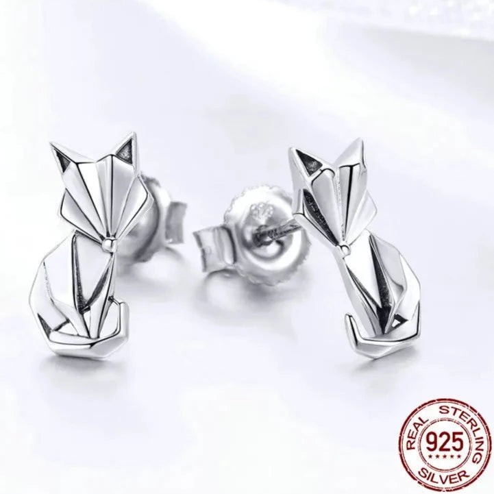 Kitsune the Spirit Fox 925 Sterling Silver Earrings