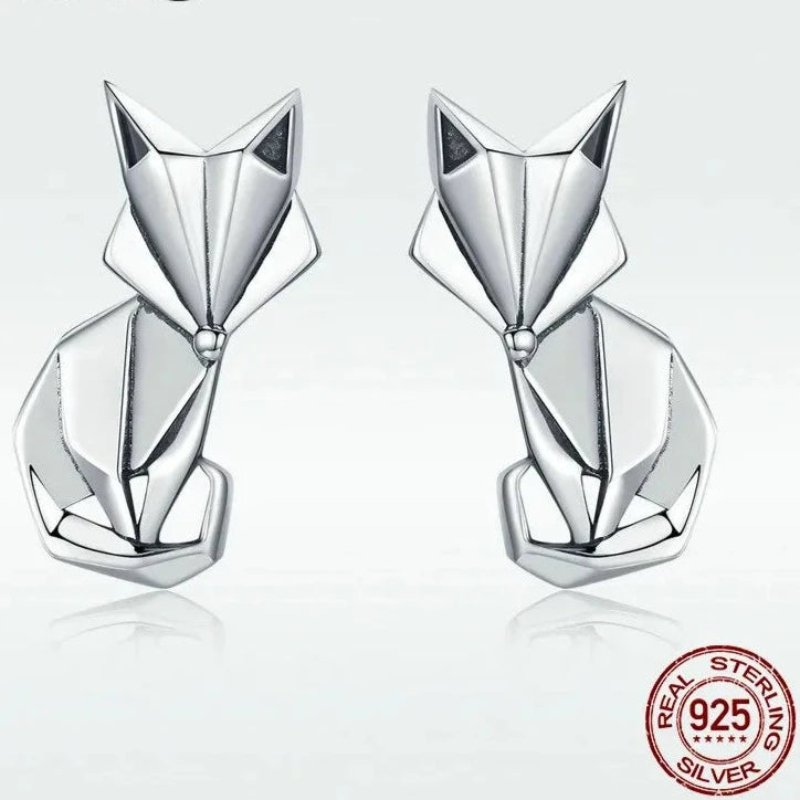 Kitsune the Spirit Fox 925 Sterling Silver Earrings