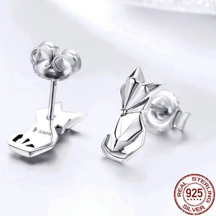 Kitsune the Spirit Fox 925 Sterling Silver Earrings