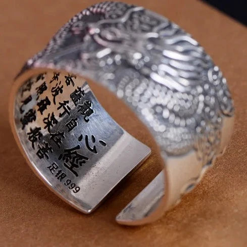 Ryujin Dragon God of the Seas Adjustable 925 Sterling Silver Ring
