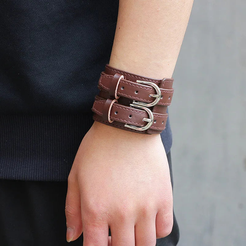 Bushi Wristband Genuine Leather Bracelet