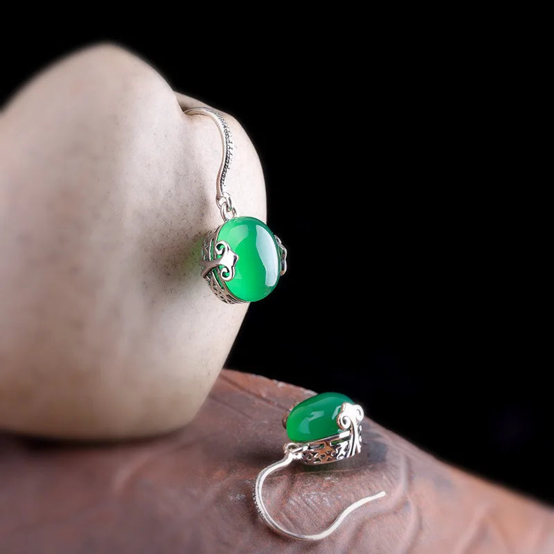 Cherry Blossom Drop Earrings in 925 Sterling Silver