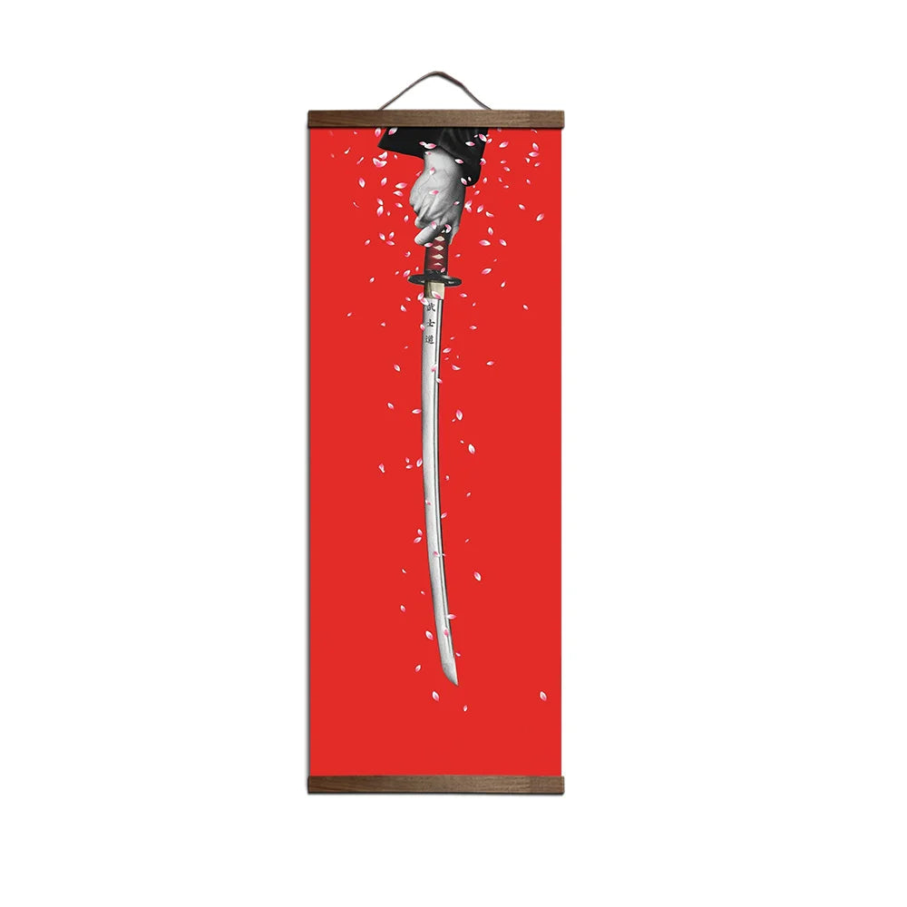The Geisha and the Sword Ukiyoe Wall Art