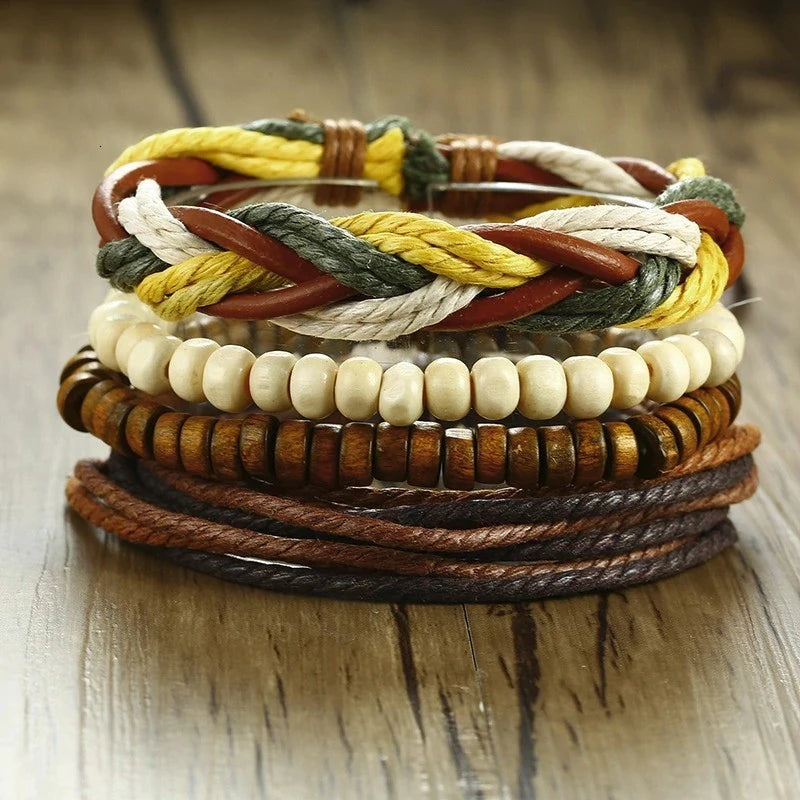 Kabuki Braided Wrap Leather Bracelet