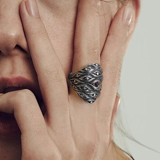 Ikiryo Eyes Adjustable Steel Ring