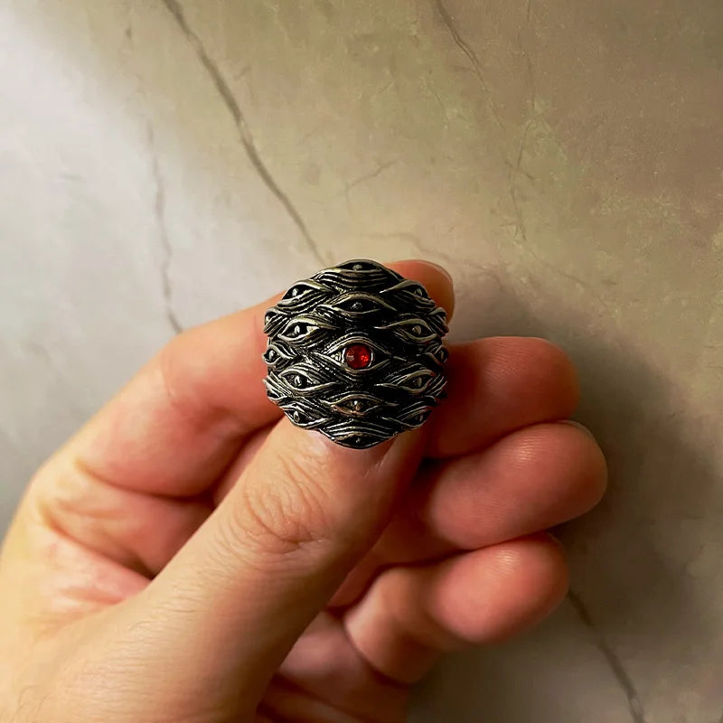 Ikiryo Eyes Adjustable Steel Ring