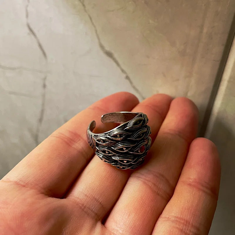 Ikiryo Eyes Adjustable Steel Ring