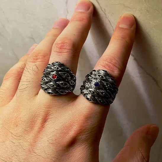 Ikiryo Eyes Adjustable Steel Ring