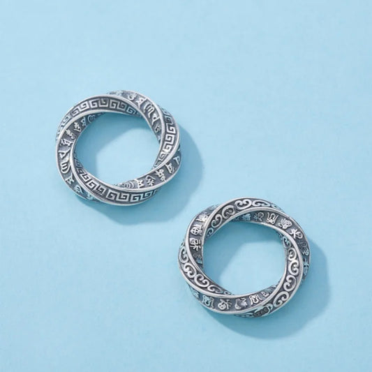 Mantra 925 Sterling Silver Mobius Pendant