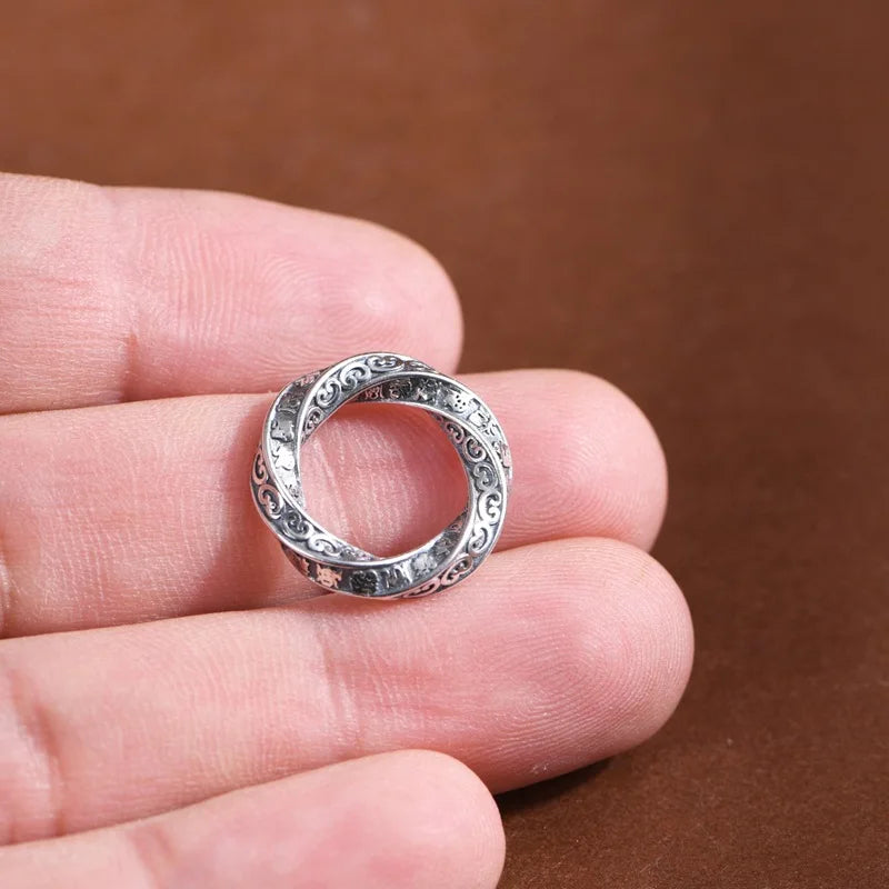 Mantra 925 Sterling Silver Mobius Pendant