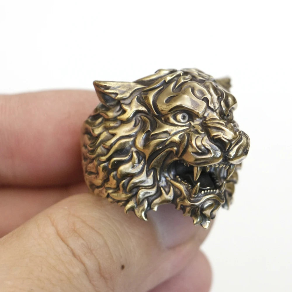 Mighty Tiger Brass Ring