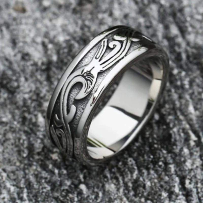 Ocean Waves Stainless Steel Ring