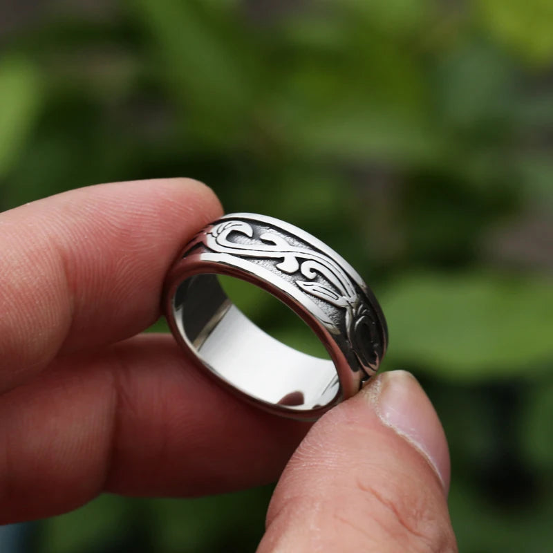Ocean Waves Stainless Steel Ring