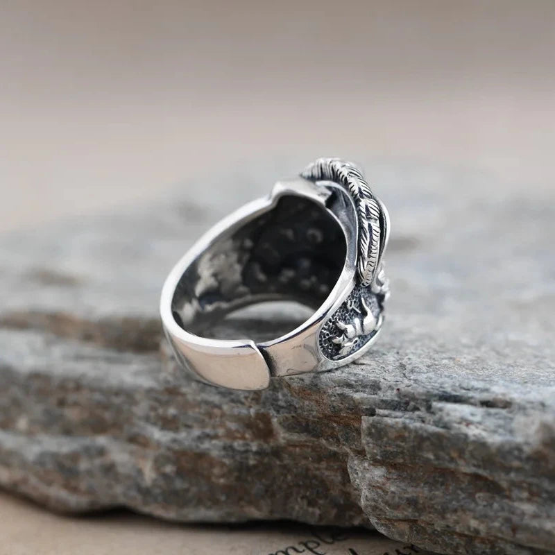 Puss in Boots Lucky Neko Cat Adjustable 925 Sterling Silver Ring