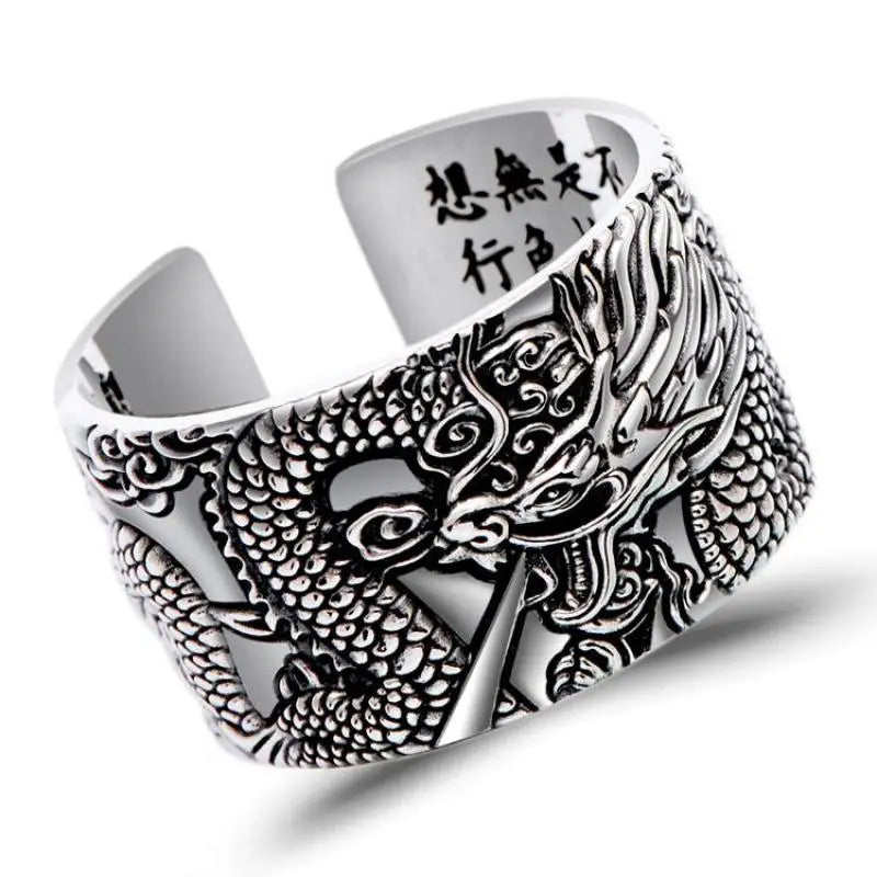 Ryujin Dragon God of the Seas Adjustable 925 Sterling Silver Ring