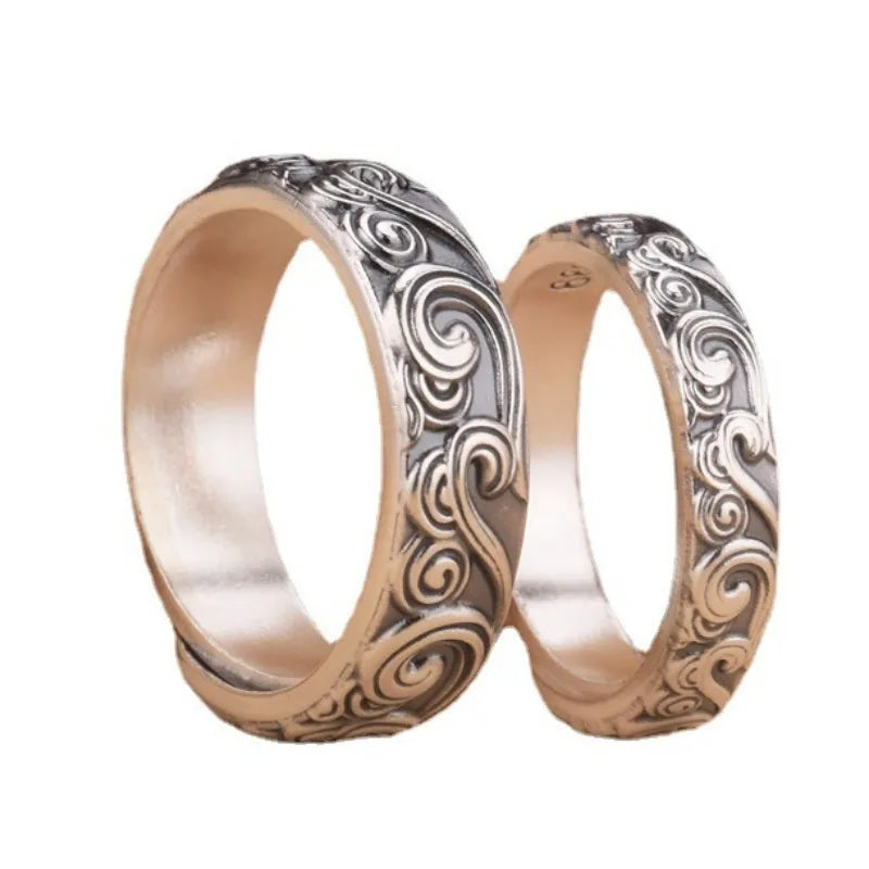 Sea Waves Adjustable 999 Fine Silver Ring
