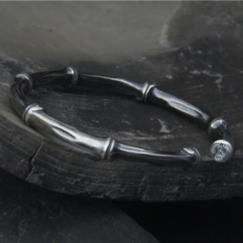 Sacred Bamboo 925 Sterling Silver Bracelet