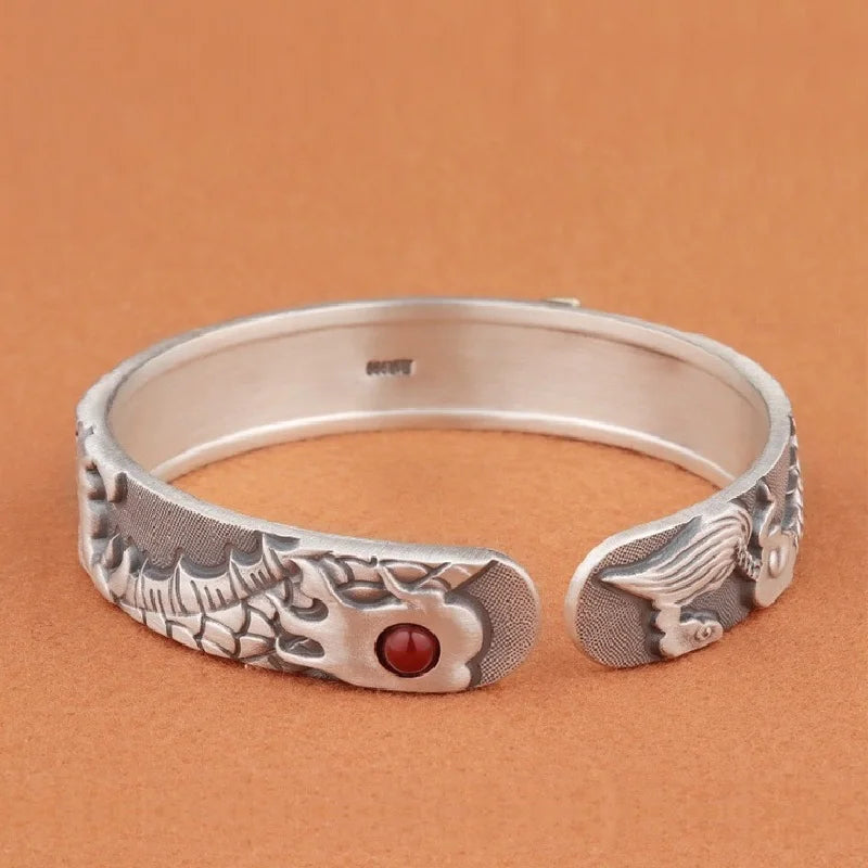 Ryujin Dragon Kami 925 Fine Silver Bracelet and Ring
