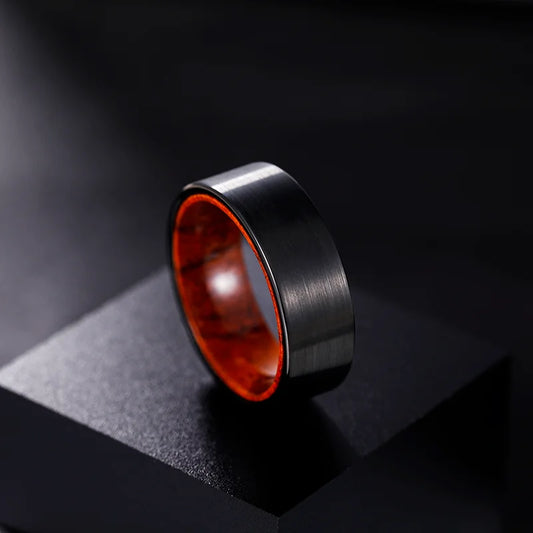 Sacred Forest Tungsten Carbide and Sandalwood Ring