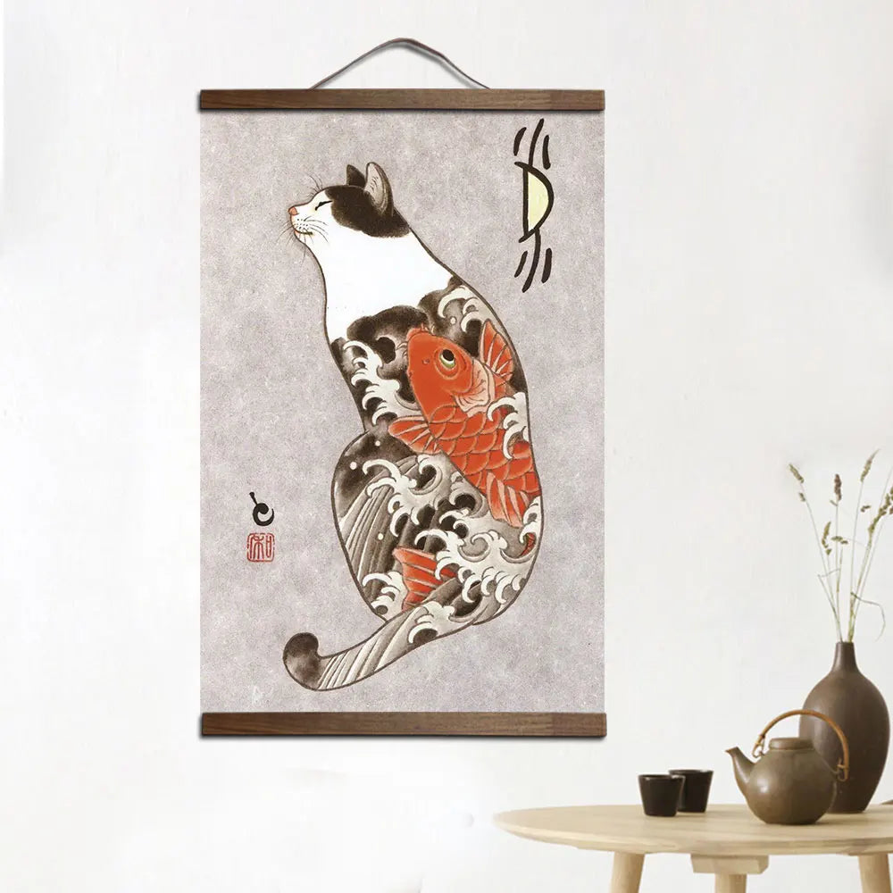 Yakuza Neko Wall Art