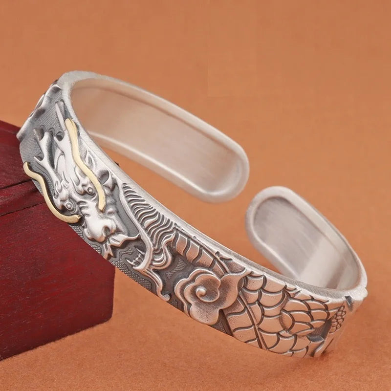 Ryujin Dragon Kami 925 Fine Silver Bracelet and Ring