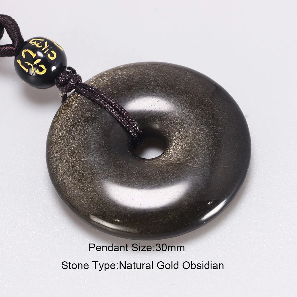 Tibetan Obsidian Protection Necklace