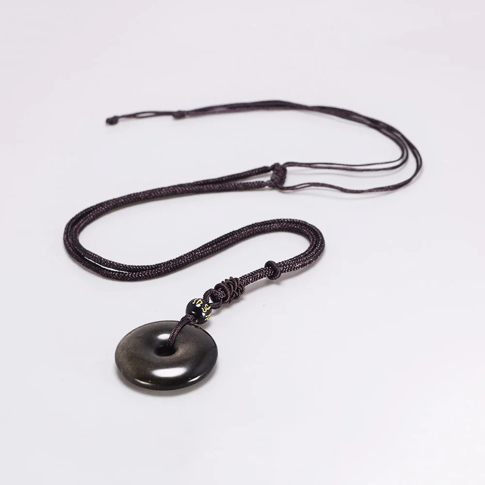 Tibetan Obsidian Protection Necklace