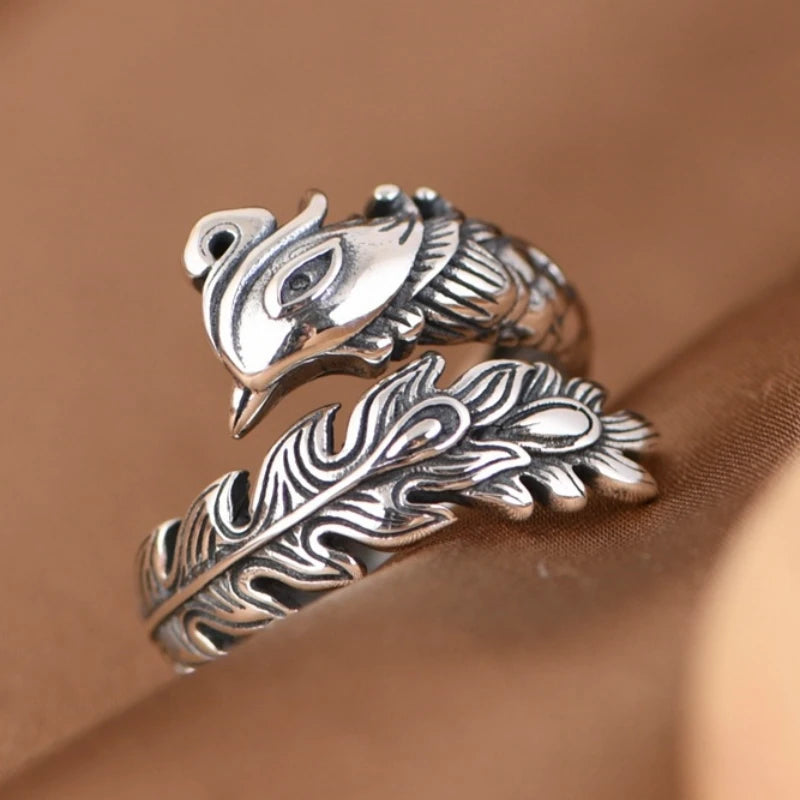 The Phoenix Adjustable 925 Sterling Silver Ring