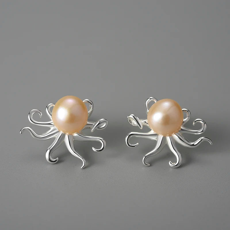 Tako the Octopus 925 Sterling Silver Earrings
