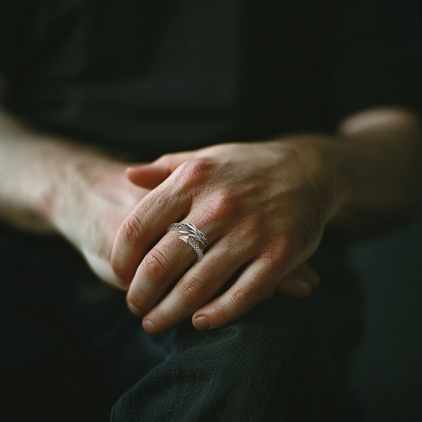 The Sea Dragon 925 Sterling Silver Adjustable Ring