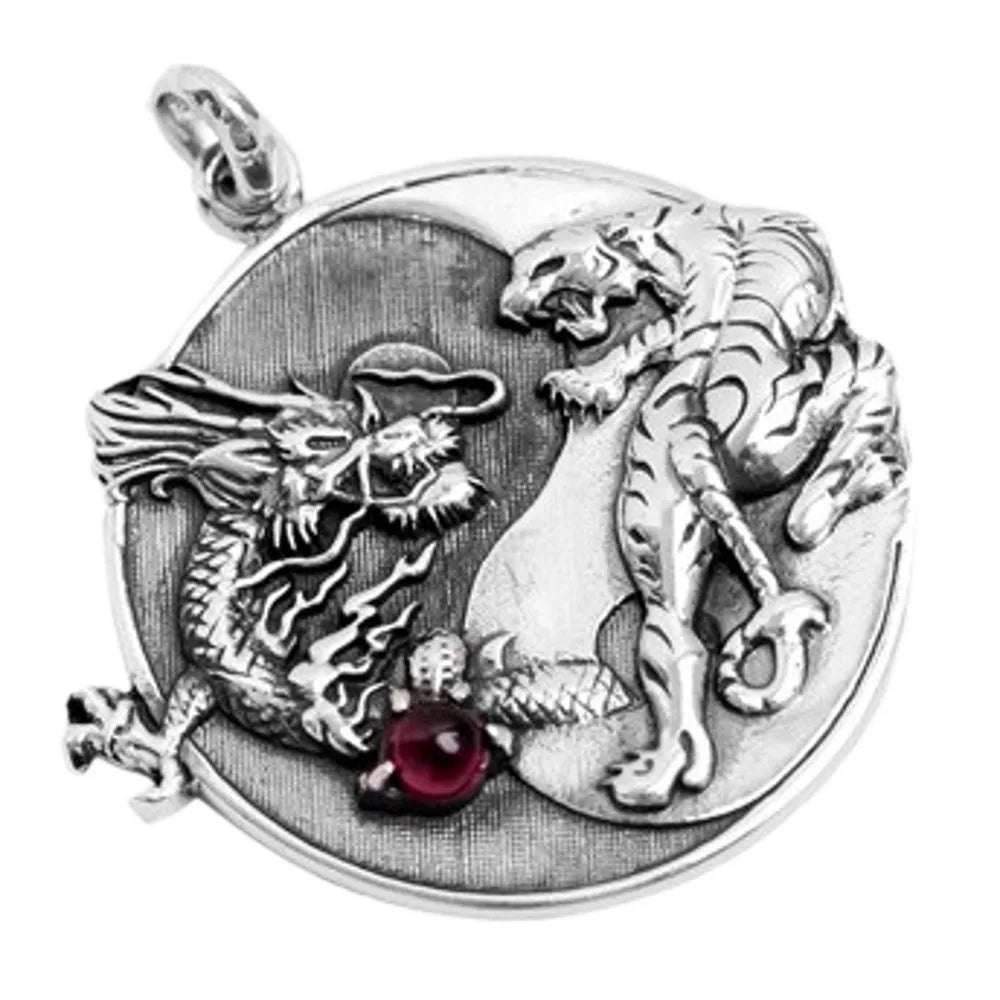 The Tiger and the Dragon 925 Sterling Silver Pendant