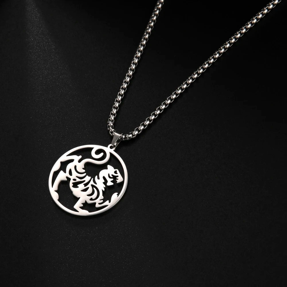Tora Tiger Steel Necklace