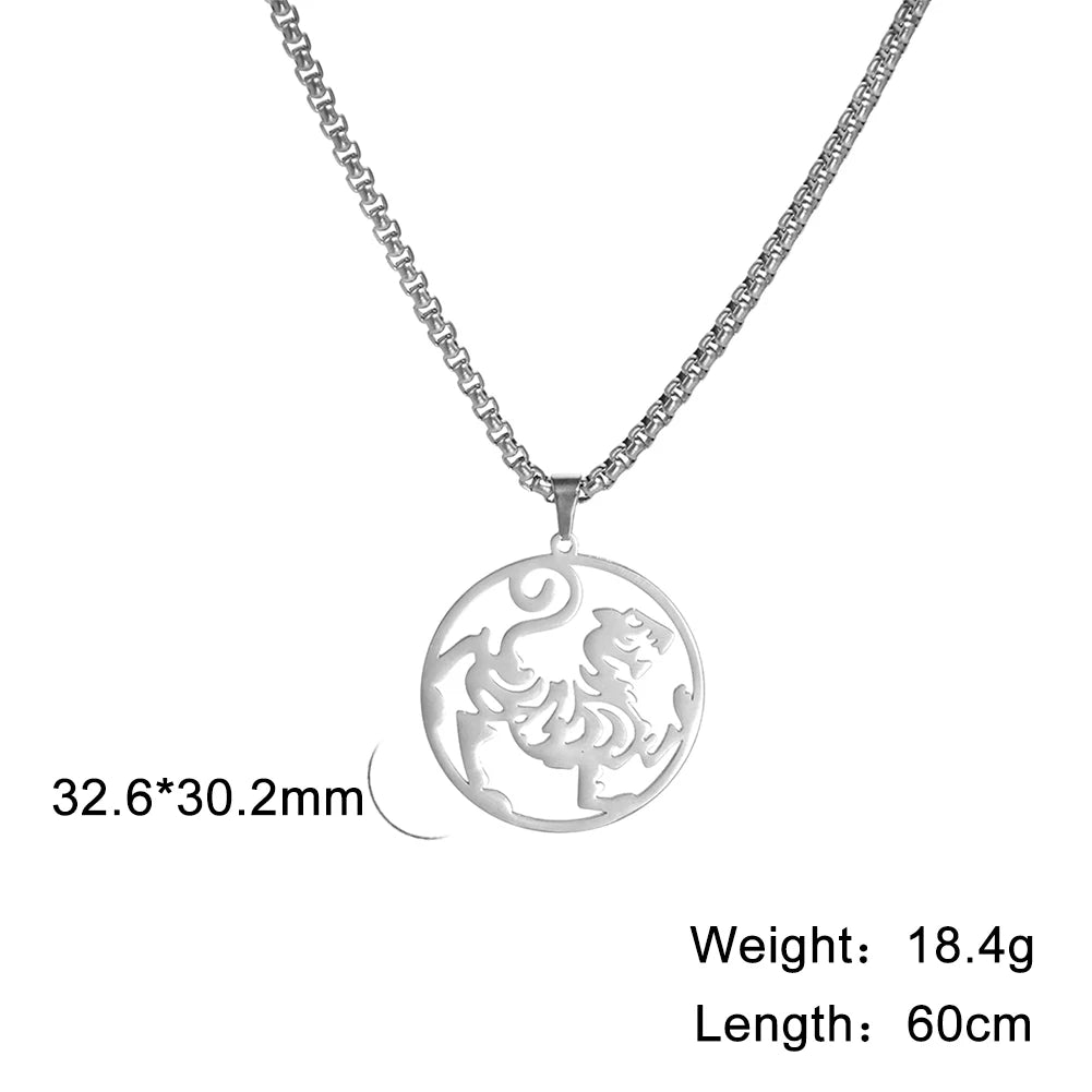 Tora Tiger Steel Necklace