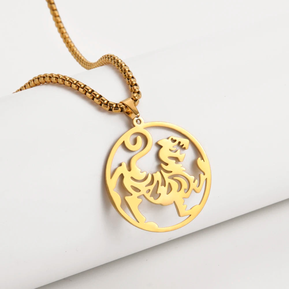 Tora Tiger Steel Necklace